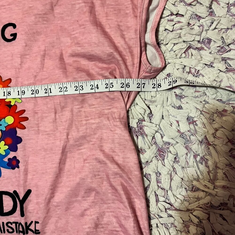 SHEIN CURVE 3XL Pink Old Lady Hippy T-Shirt - Picture 5 of 8